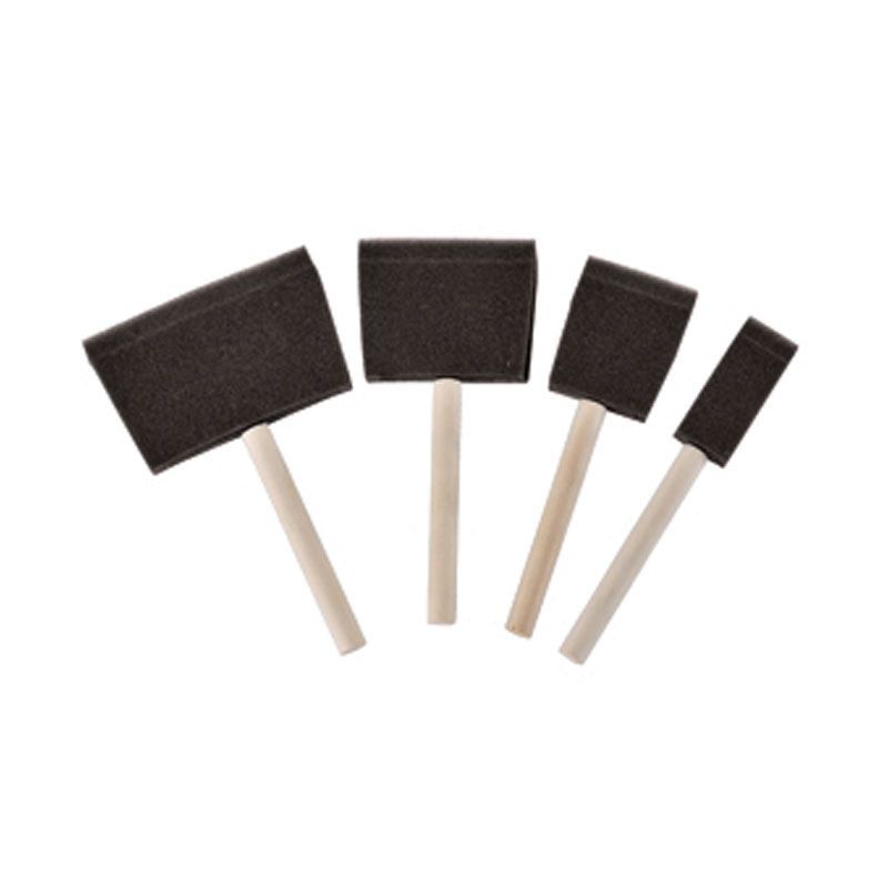Foam Paint Brush With Wood Handle
